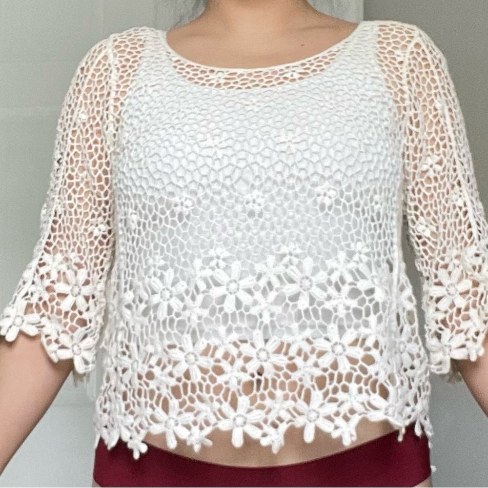 Knit cream shirt